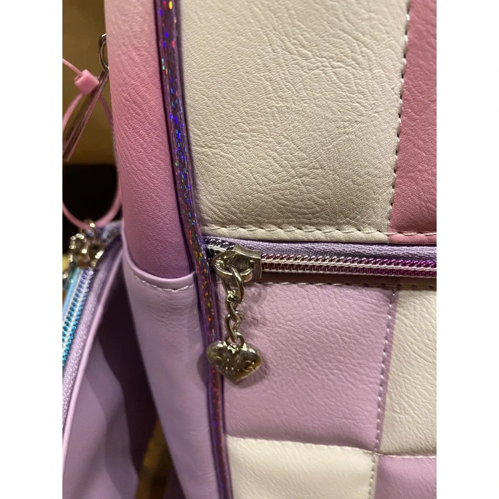 Miss Gwen's‎ OMG pink/purple Checkboard backpack with Heart pencil pouch
